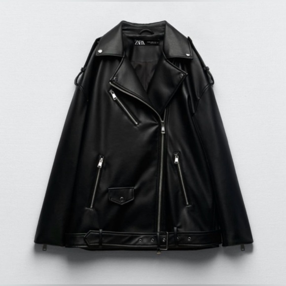 ZARA Oversized Leather Jacket - Picture 4 of 9